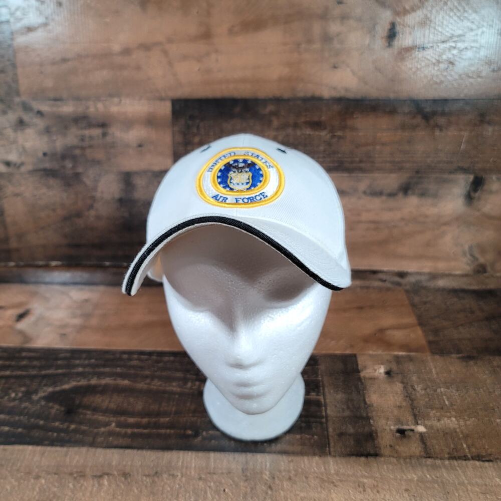 United States Air Force White Adjustable Ball Cap-Hat